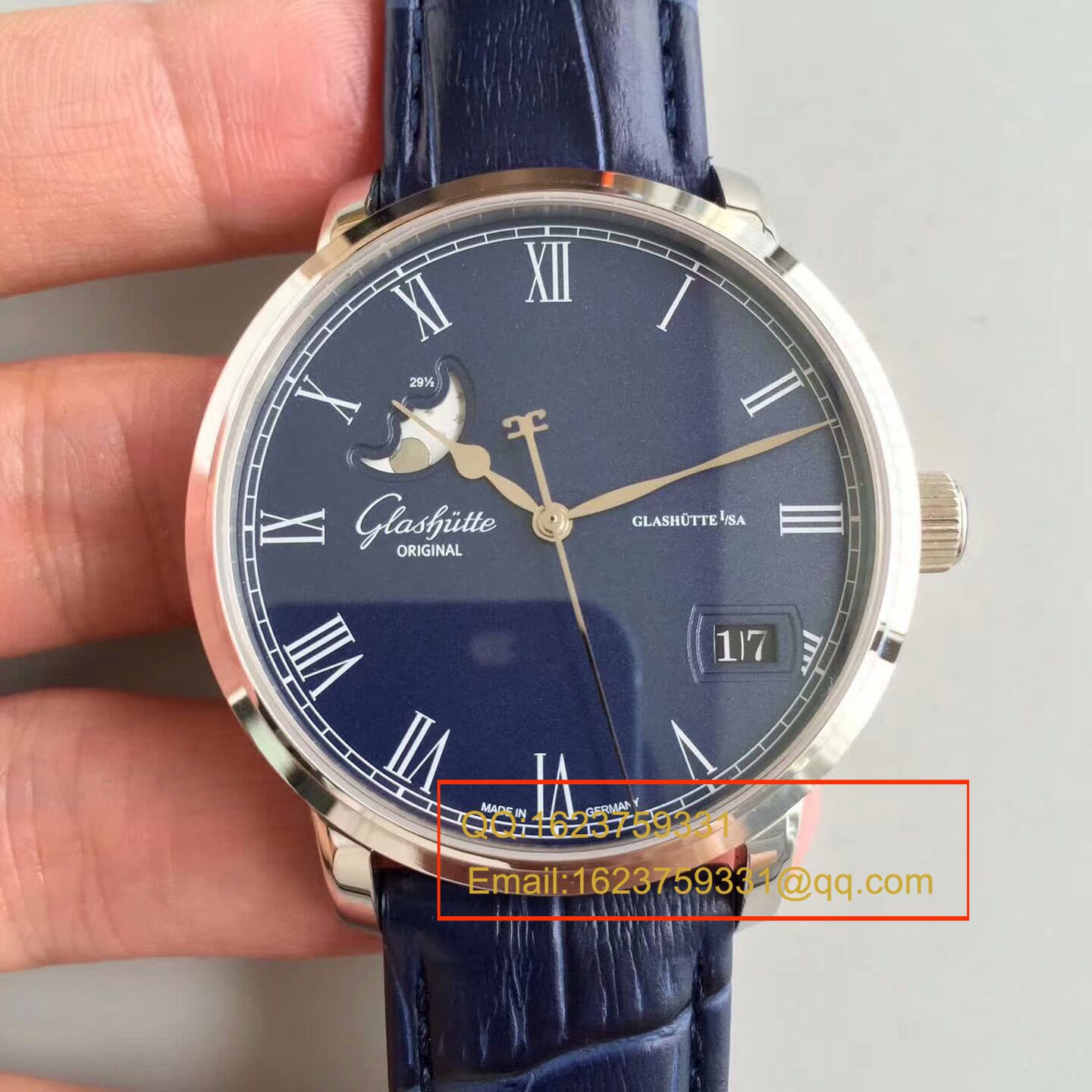 【GF一比一 top 复刻高仿手表】glashuette original原创精髓议员大日历月相系列100-04-05-12-30 wrist watch  / GLAB016