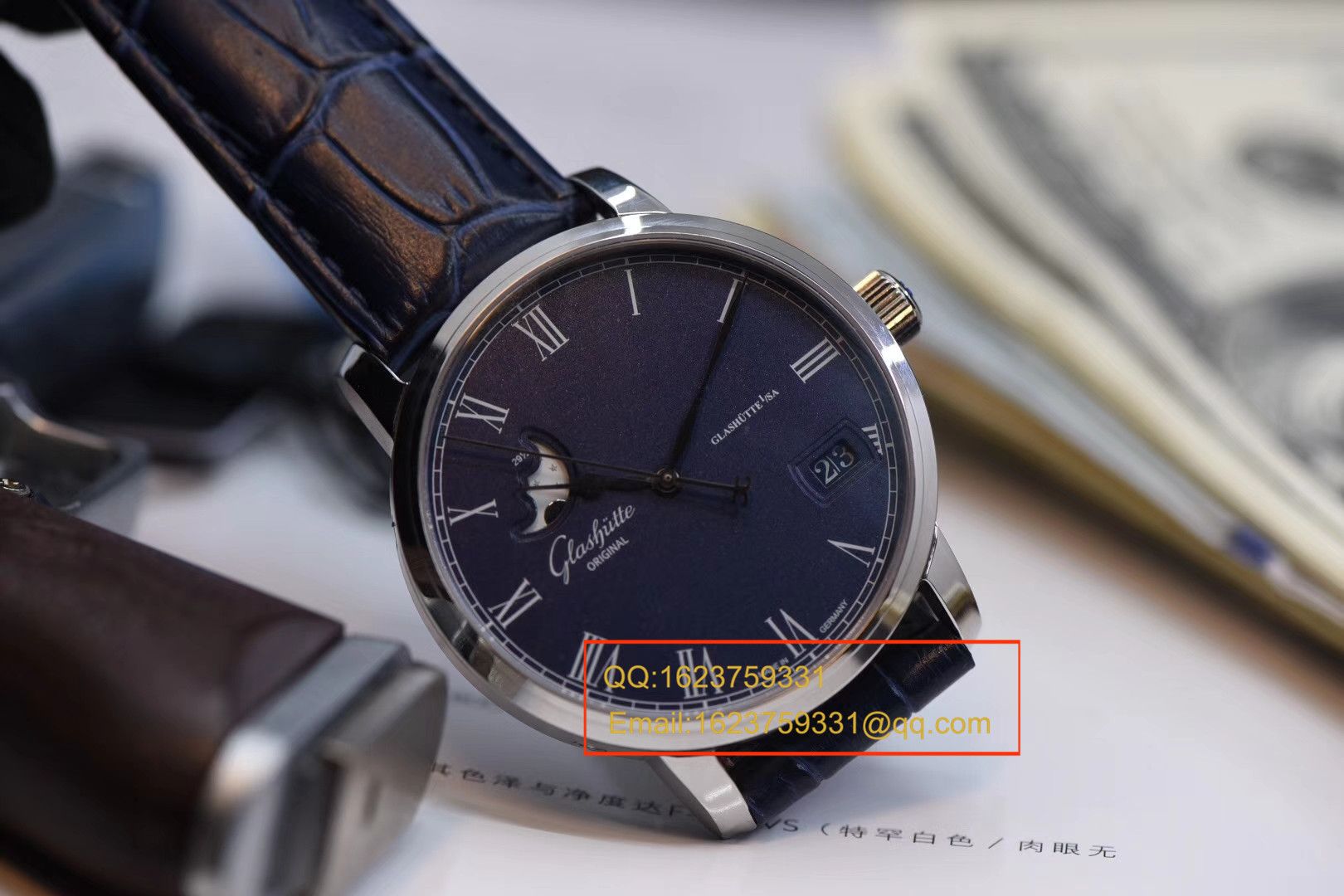 【GF一比一 top 复刻高仿手表】glashuette original原创精髓议员大日历月相系列100-04-05-12-30 wrist watch  / GLAB016