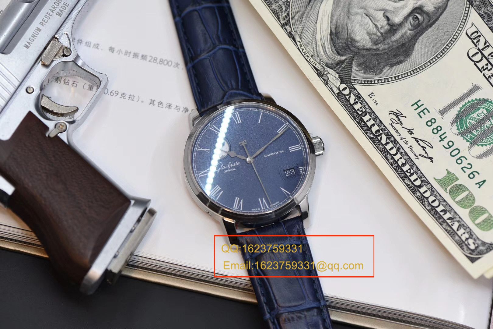 【GF一比一 top 复刻高仿手表】glashuette original原创精髓议员大日历月相系列100-04-05-12-30 wrist watch  / GLAB016