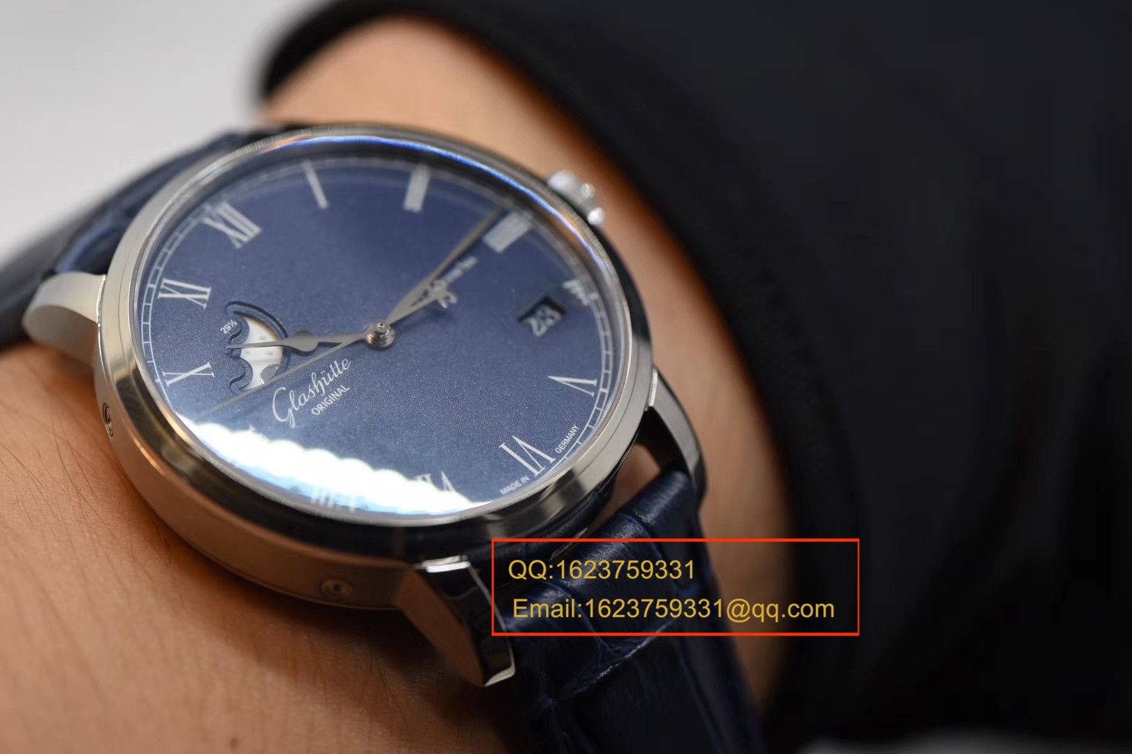 【GF一比一 top 复刻高仿手表】glashuette original原创精髓议员大日历月相系列100-04-05-12-30 wrist watch  / GLAB016