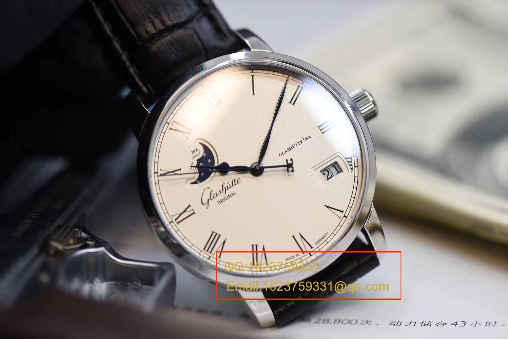 【GF1:1超A高仿手表】glashuette original原创精髓议员大日历月相系列100-04-05-12-30 wrist watch  / GLAB015 