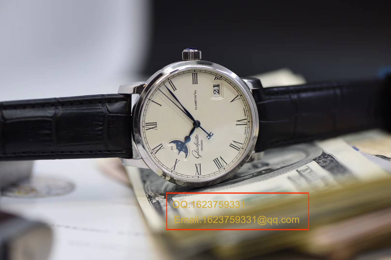 【GF1:1超A高仿手表】glashuette original原创精髓议员大日历月相系列100-04-05-12-30 wrist watch  / GLAB015 