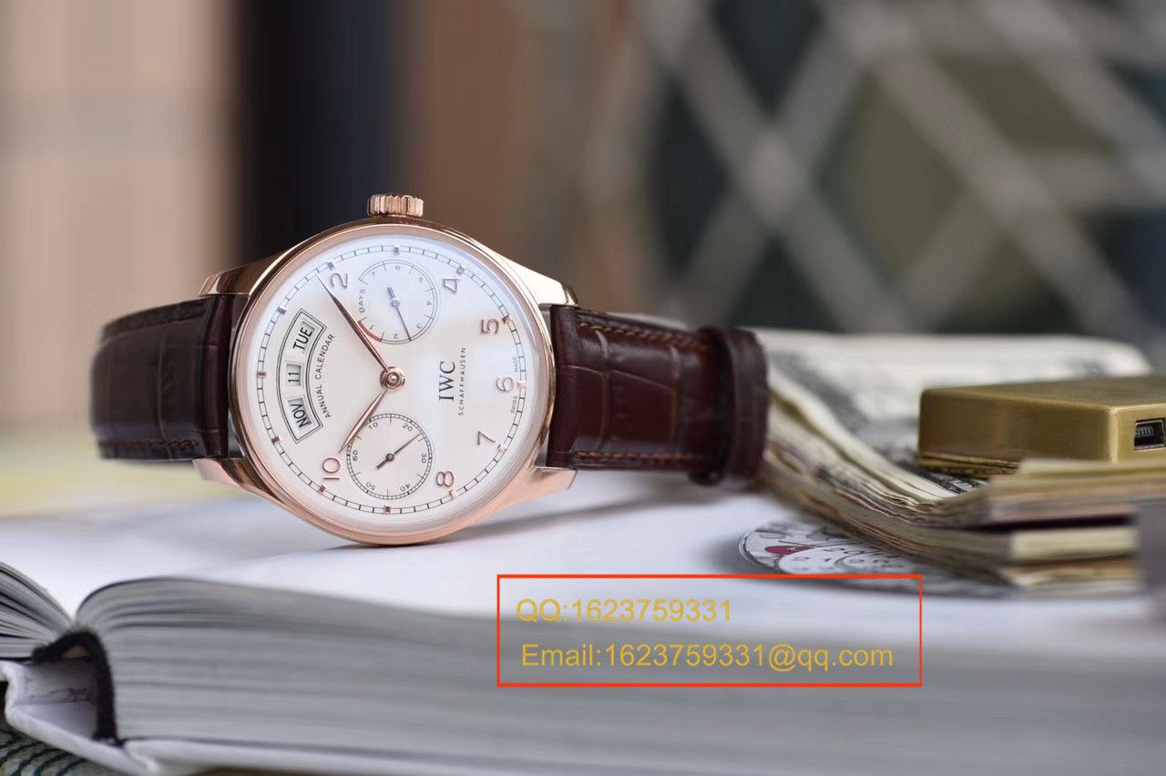 【YL Factory 一比一超A高仿手表】 IWC 葡萄牙年历 wrist watch 系列IW503504 IWC 年历玫瑰金 wrist watch  / WG304