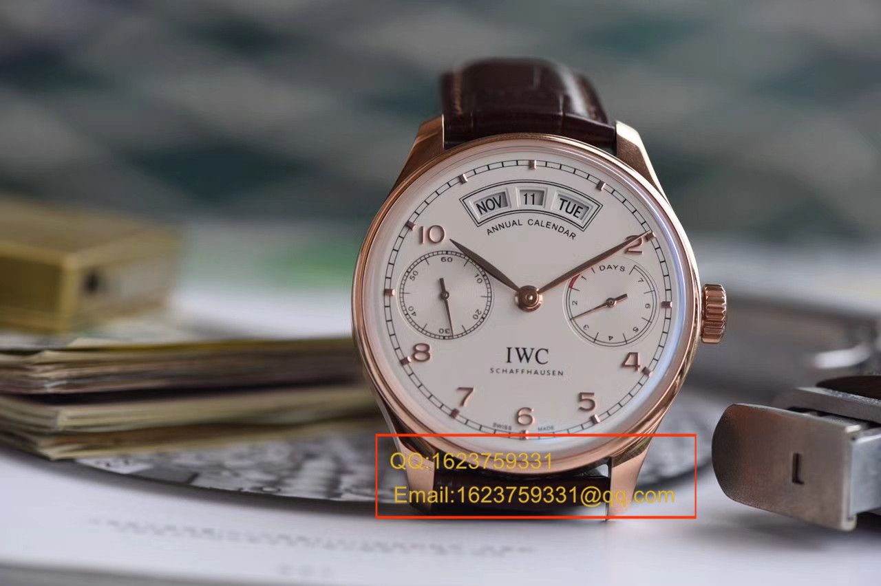【YL Factory 一比一超A高仿手表】 IWC 葡萄牙年历 wrist watch 系列IW503504 IWC 年历玫瑰金 wrist watch  / WG304