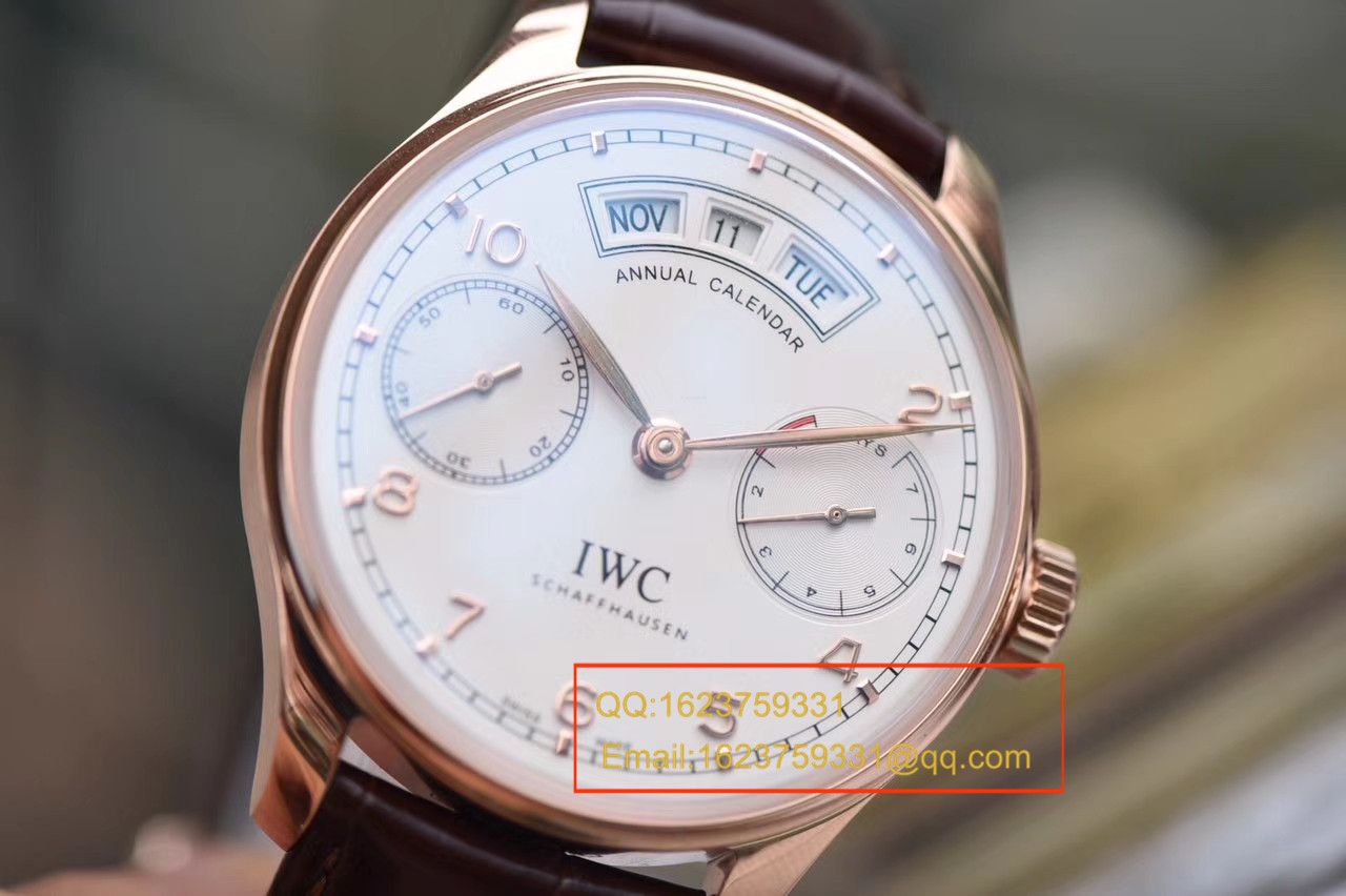 【YL Factory 一比一超A高仿手表】 IWC 葡萄牙年历 wrist watch 系列IW503504 IWC 年历玫瑰金 wrist watch  / WG304