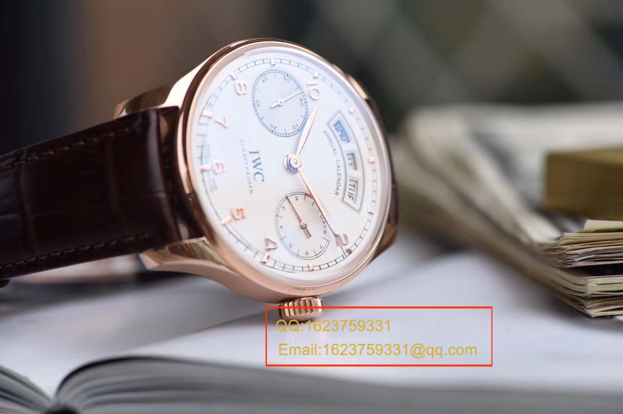 【YL Factory 一比一超A高仿手表】 IWC 葡萄牙年历 wrist watch 系列IW503504 IWC 年历玫瑰金 wrist watch  / WG304