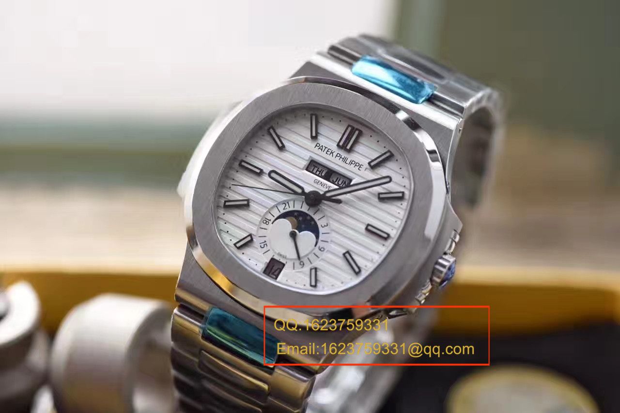 【KM1:1超A高仿复刻手表】 PATEK PHILIPPE 运动系列 Nautilus 月相5726/1A-010 wrist watch  / BD198