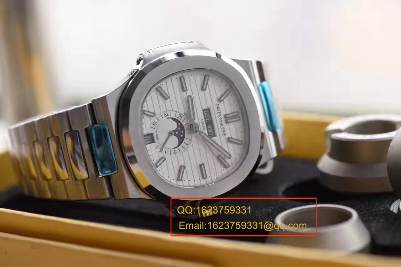 【KM1:1超A高仿复刻手表】 PATEK PHILIPPE 运动系列 Nautilus 月相5726/1A-010 wrist watch  / BD198