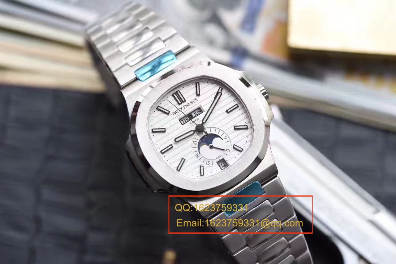 【KM1:1超A高仿复刻手表】 PATEK PHILIPPE 运动系列 Nautilus 月相5726/1A-010 wrist watch  / BD198