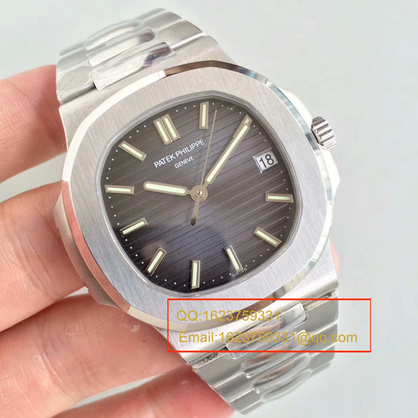 【PF一比一超A高仿手表】 PATEK PHILIPPE 运动系列5711G 白金 wrist watch 钢带款( Nautilus ) / BDBC201