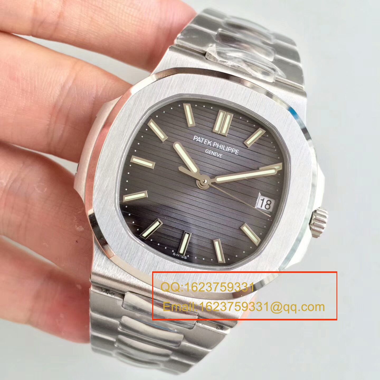 【PF一比一超A高仿手表】 PATEK PHILIPPE 运动系列5711G 白金 wrist watch 钢带款( Nautilus ) / BDBC201
