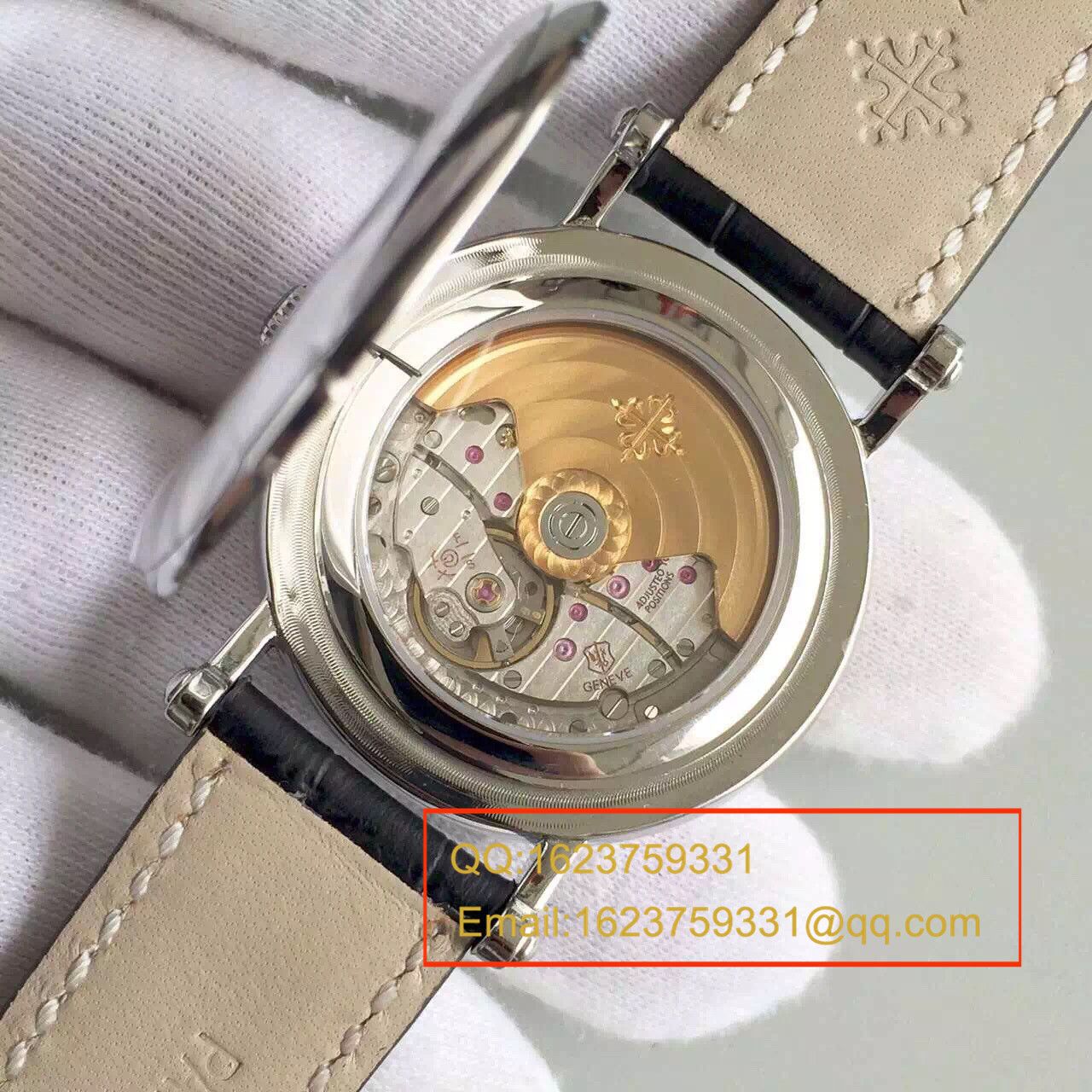 【HT一比一超A高仿手表】 PATEK PHILIPPE Calatrava 系列白金黑面男表5153G-001 / BD131