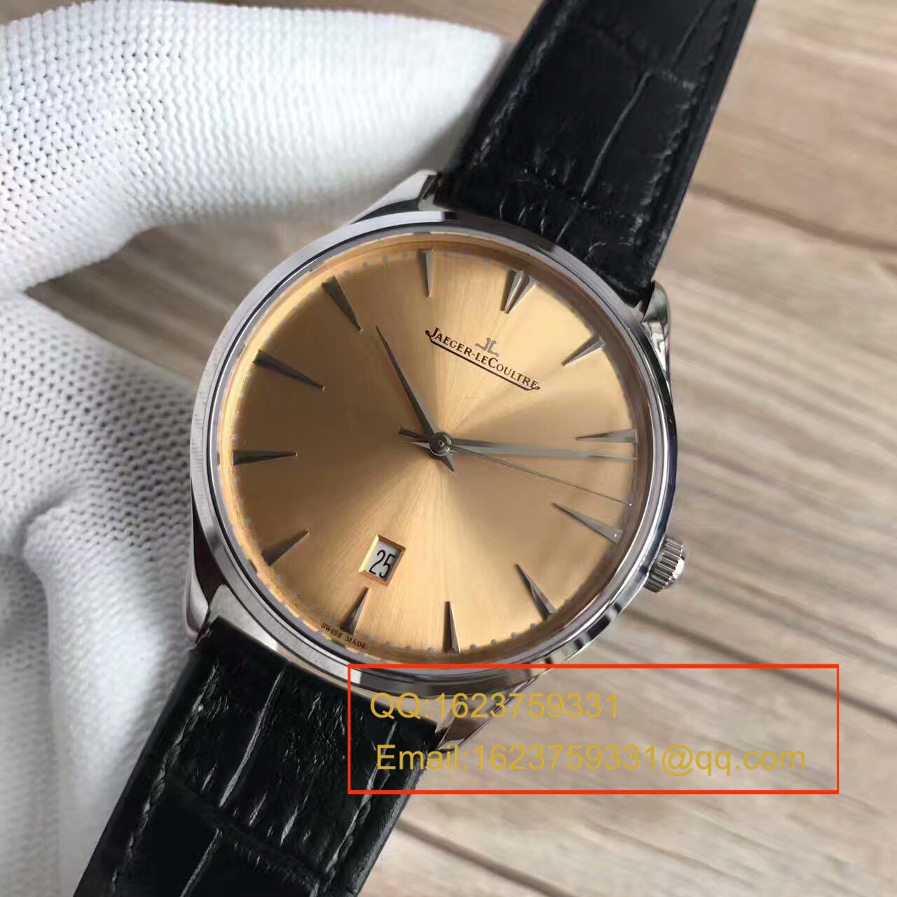 【台湾 Factory 1:1复刻手表】 Jaeger-LeCoultre 超薄日历大师系列Q1288430 wrist watch  / JJ093