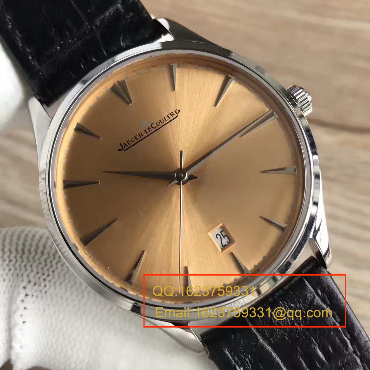 【台湾 Factory 1:1复刻手表】 Jaeger-LeCoultre 超薄日历大师系列Q1288430 wrist watch  / JJ093