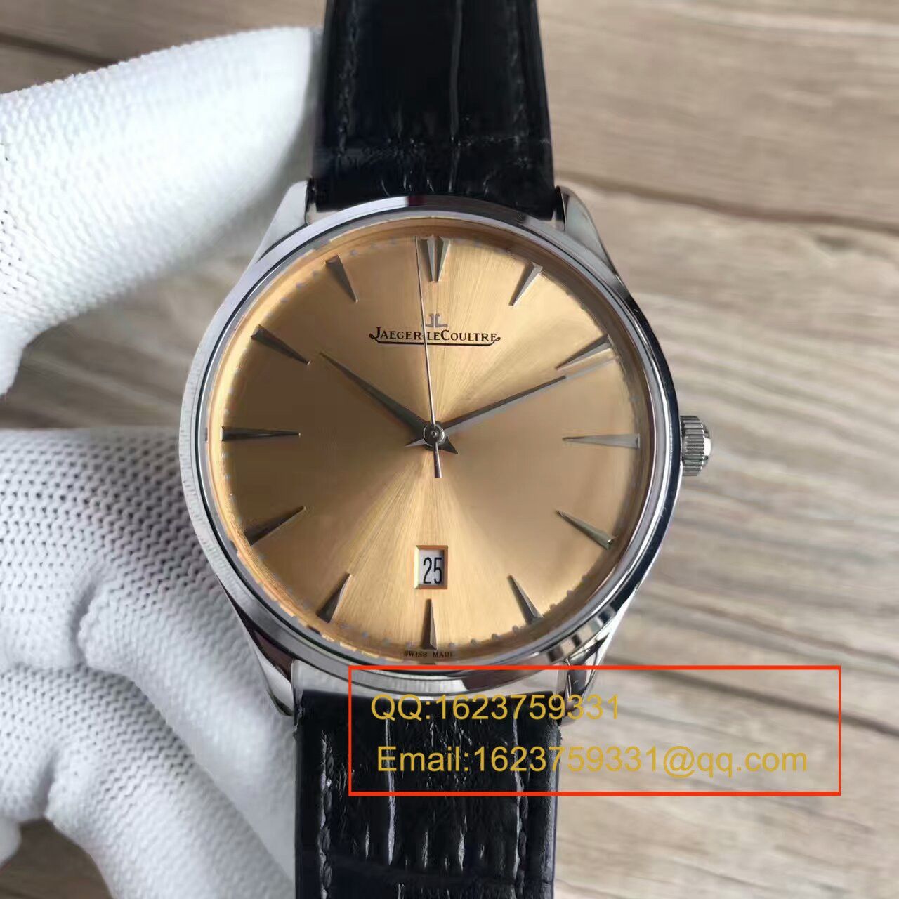 【台湾 Factory 1:1复刻手表】 Jaeger-LeCoultre 超薄日历大师系列Q1288430 wrist watch  / JJ093
