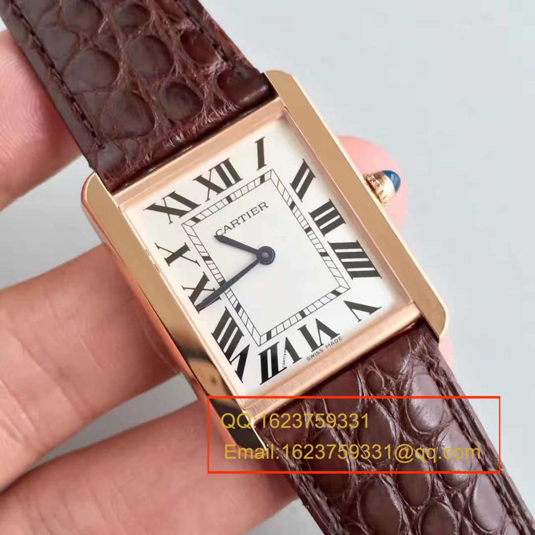 【视频解析】K11出品 Cartier  坦克 top 女表（金色_玫瑰金版本）W5200025/W5200024 wrist watch  / KAD008B