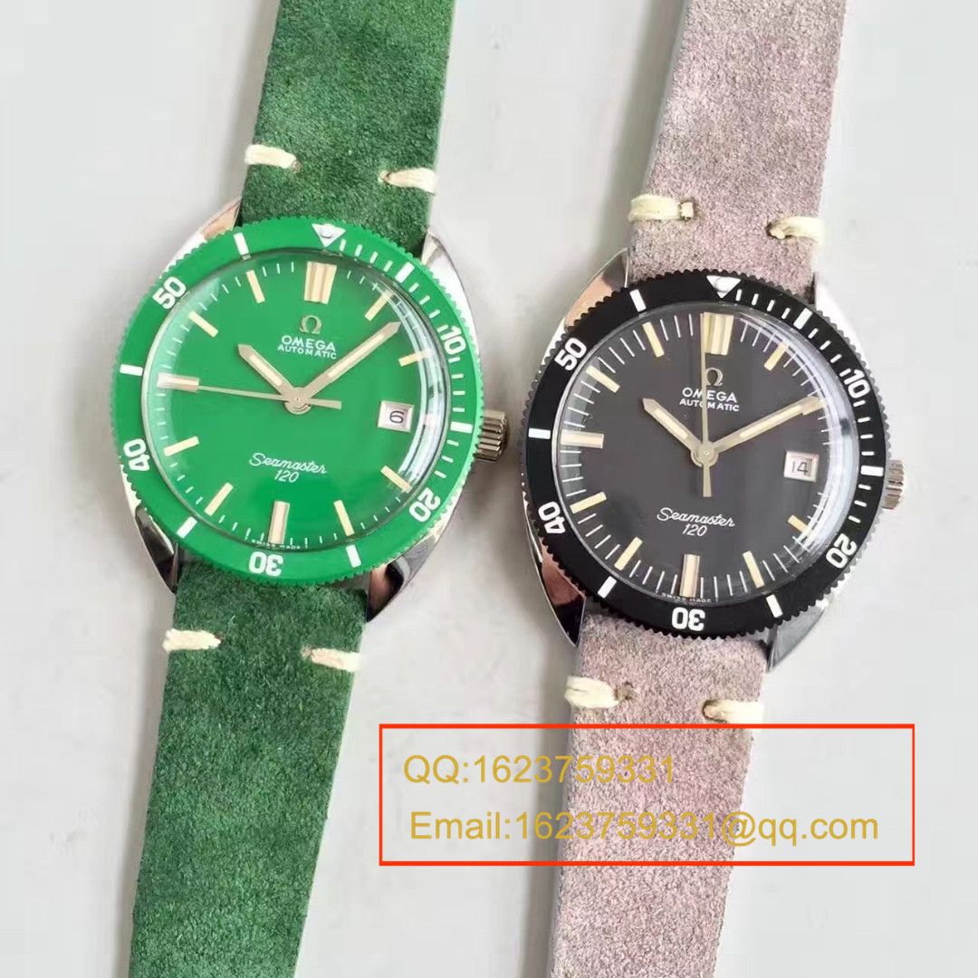 【台湾 Factory  top 复刻手表】OMEGAOMEGA Seamaster 复古系列120绿盘 wrist watch  / M275