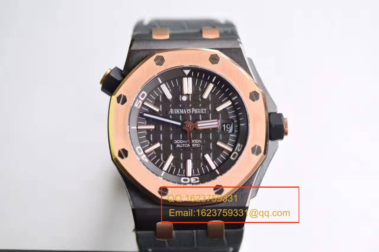 【JF Factory 一比一高仿手表】APAudemars Piguet 皇家橡树15703系列 马会女皇杯男表《真皮 watchband  》 / APBF094B