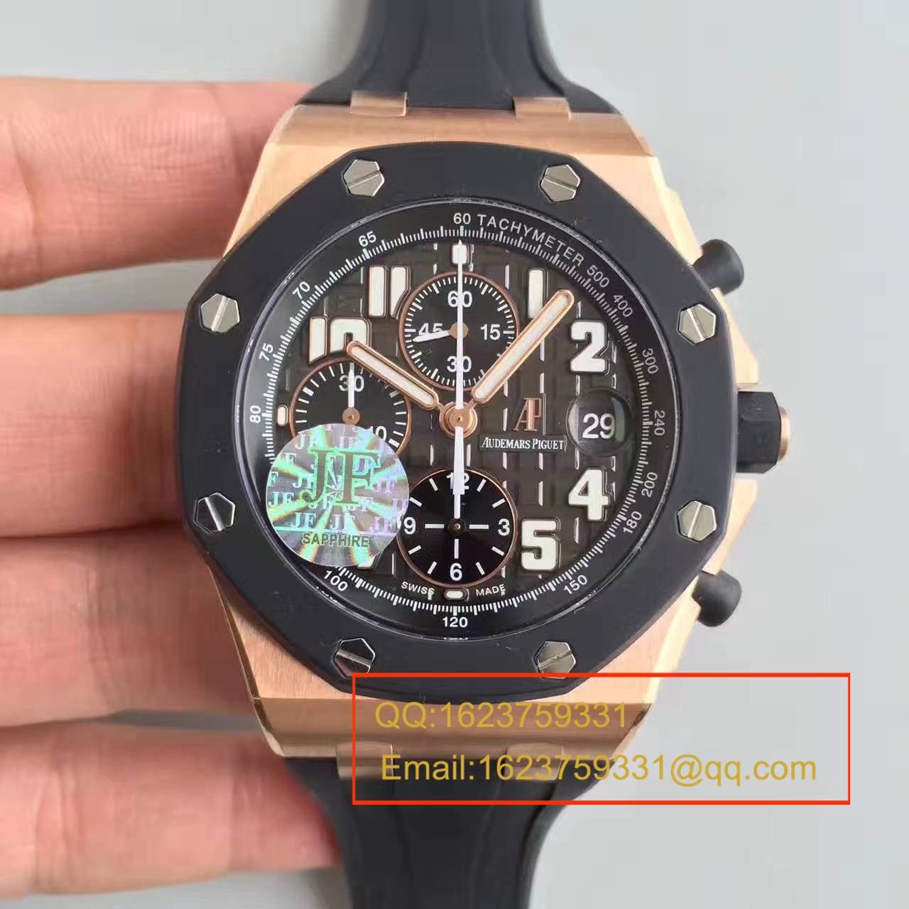 【实拍图鉴赏】JF Factory 超A1:1高仿手表之Audemars Piguet  Royal Oak Offshore 系列25940OK.OO.D002CA.02男表 / JF AP CD25940OK