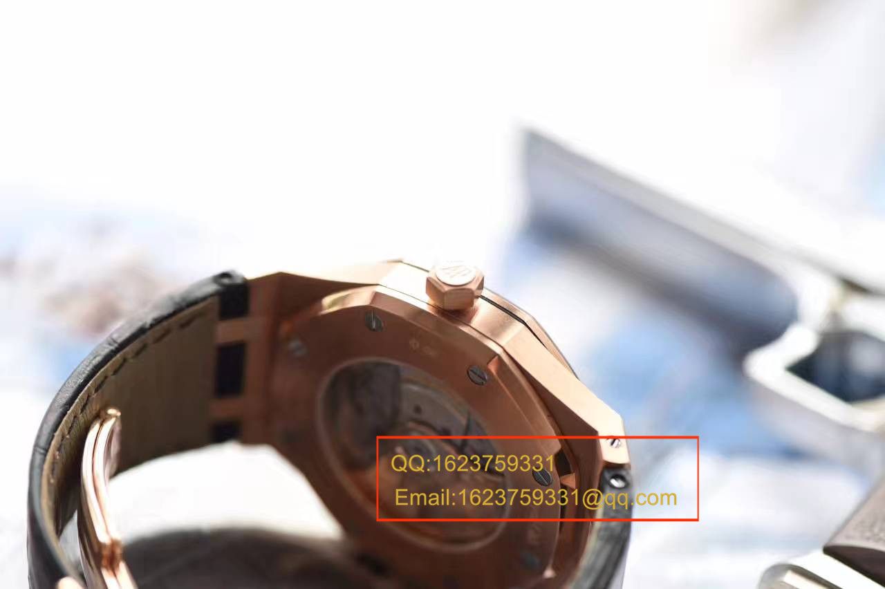 【JF Factory 1:1复刻高仿手表】Audemars Piguet 皇家橡树系列15400OR.OO.D002CR.01 wrist watch 《真皮 watchband  款》 / AP015