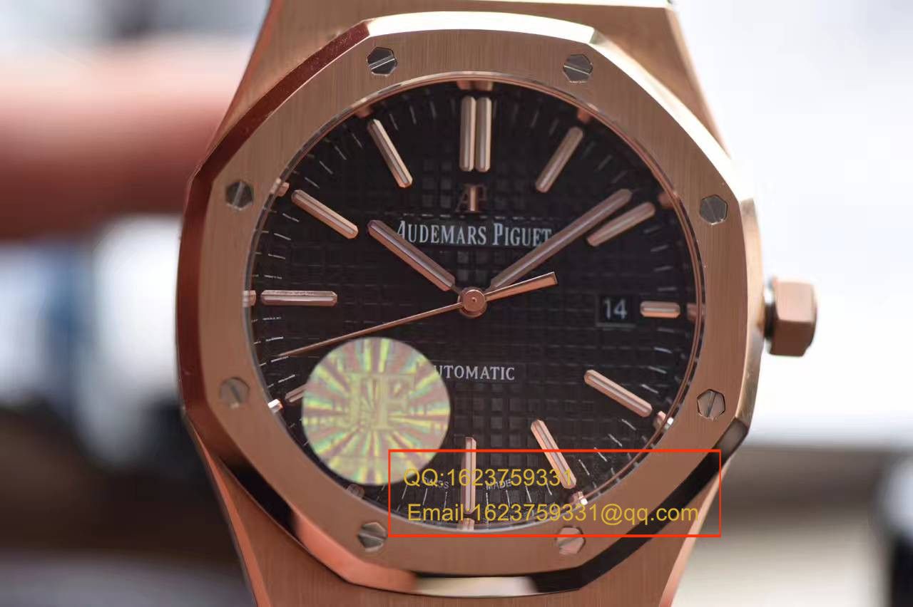 【JF Factory 1:1复刻高仿手表】Audemars Piguet 皇家橡树系列15400OR.OO.D002CR.01 wrist watch 《真皮 watchband  款》 / AP015