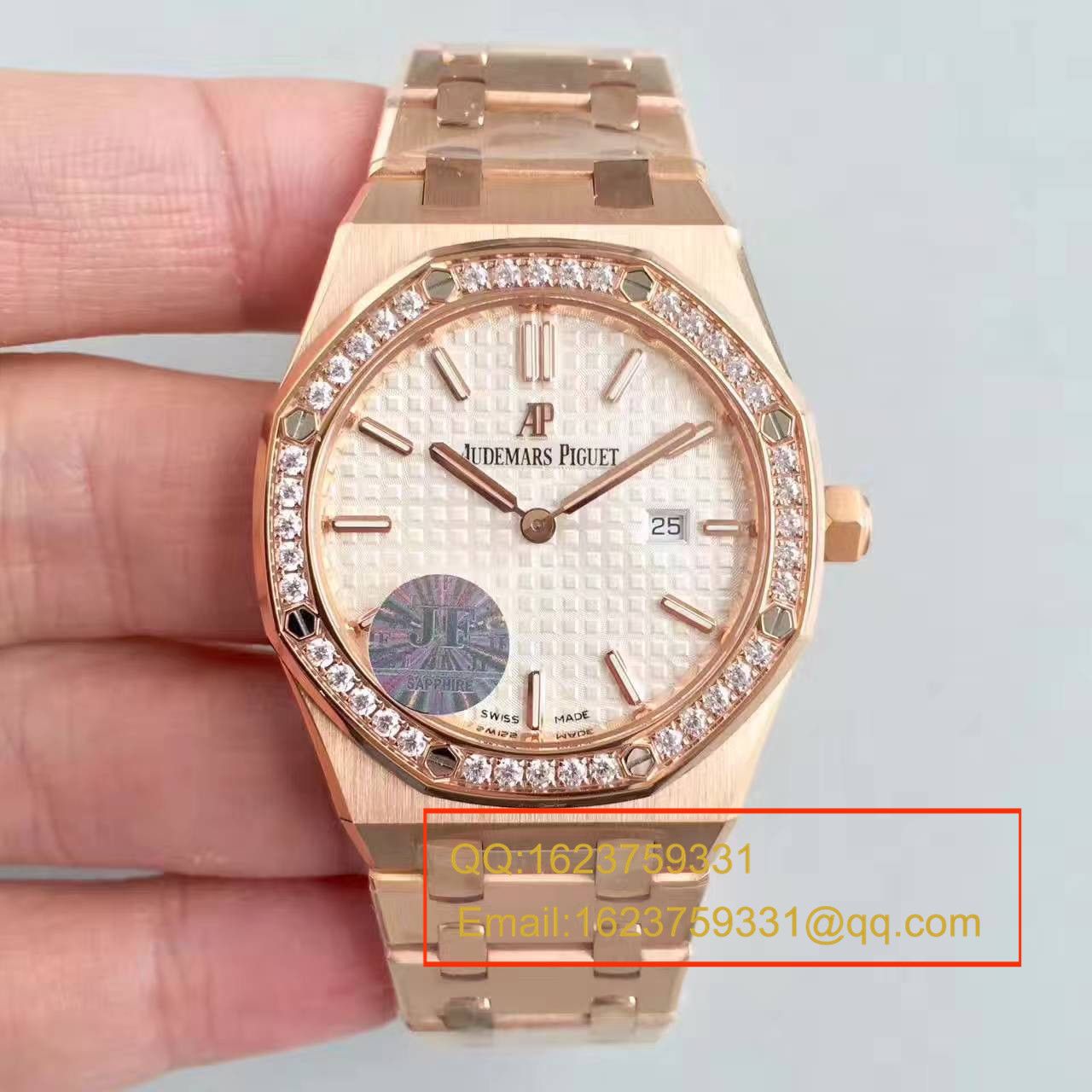 【JF Factory 1:1超A高仿手表】Audemars Piguet 皇家橡树系列 67650OR.OO.1261OR.01石英女士 wrist watch  / AP126