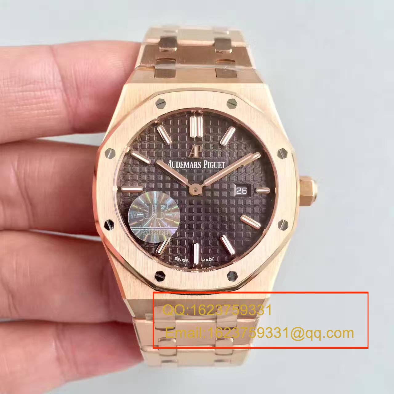 【JF Factory 1:1超A高仿手表】Audemars Piguet 皇家橡树系列 67650OR.OO.1261OR.01石英女士 wrist watch  / AP126