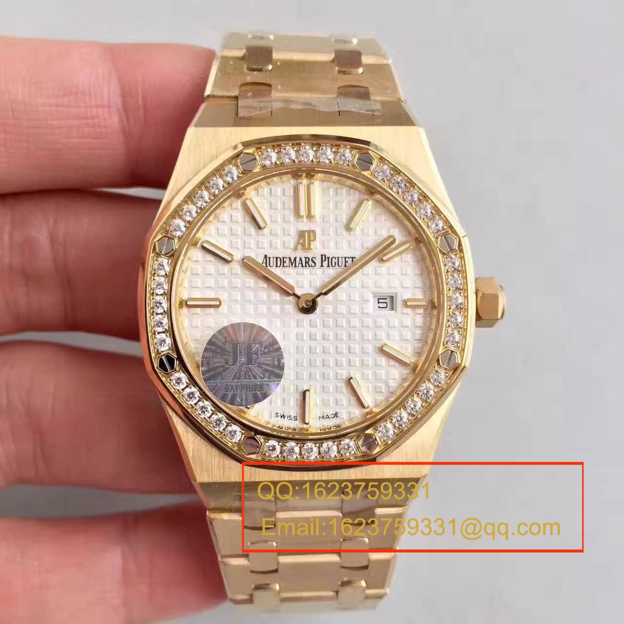 【JF Factory 1:1超A高仿手表】Audemars Piguet 皇家橡树系列 67650OR.OO.1261OR.01石英女士 wrist watch  / AP126