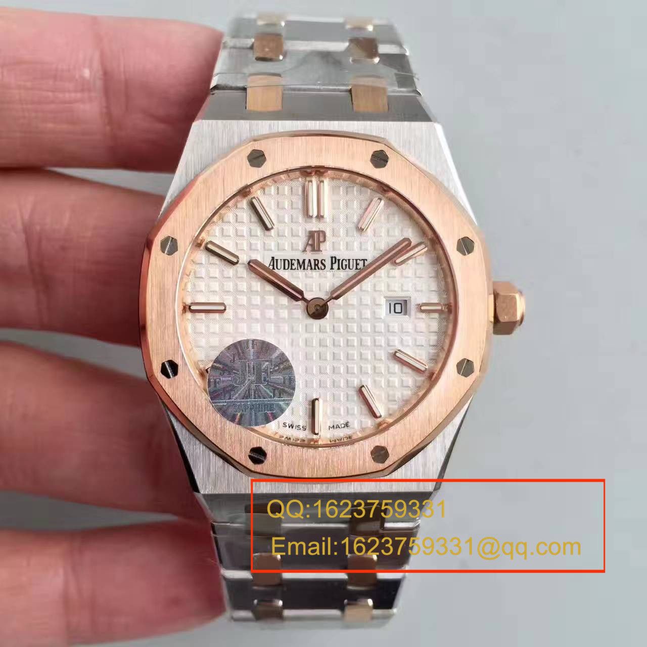 【JF Factory 1:1超A高仿手表】Audemars Piguet 皇家橡树系列 67650OR.OO.1261OR.01石英女士 wrist watch  / AP126