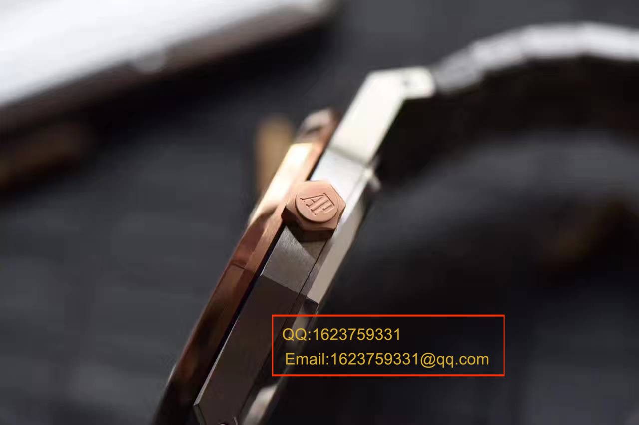 JF Factory Audemars Piguet 皇家橡树系列15400SR.OO.1220SR.01 wrist watch 《精钢间金 watchband  》 top 复刻高仿男女 wrist watch  / AP016