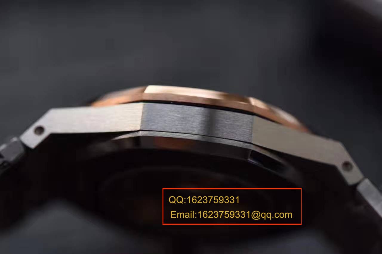 JF Factory Audemars Piguet 皇家橡树系列15400SR.OO.1220SR.01 wrist watch 《精钢间金 watchband  》 top 复刻高仿男女 wrist watch  / AP016