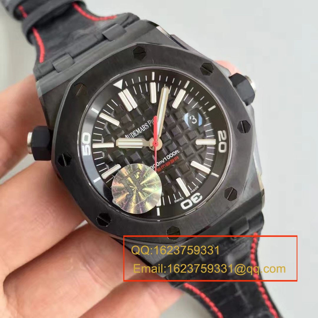 【JF Factory 一比一精仿手表】APAudemars Piguet 皇家橡树15703系列黑壳男表 / AP091