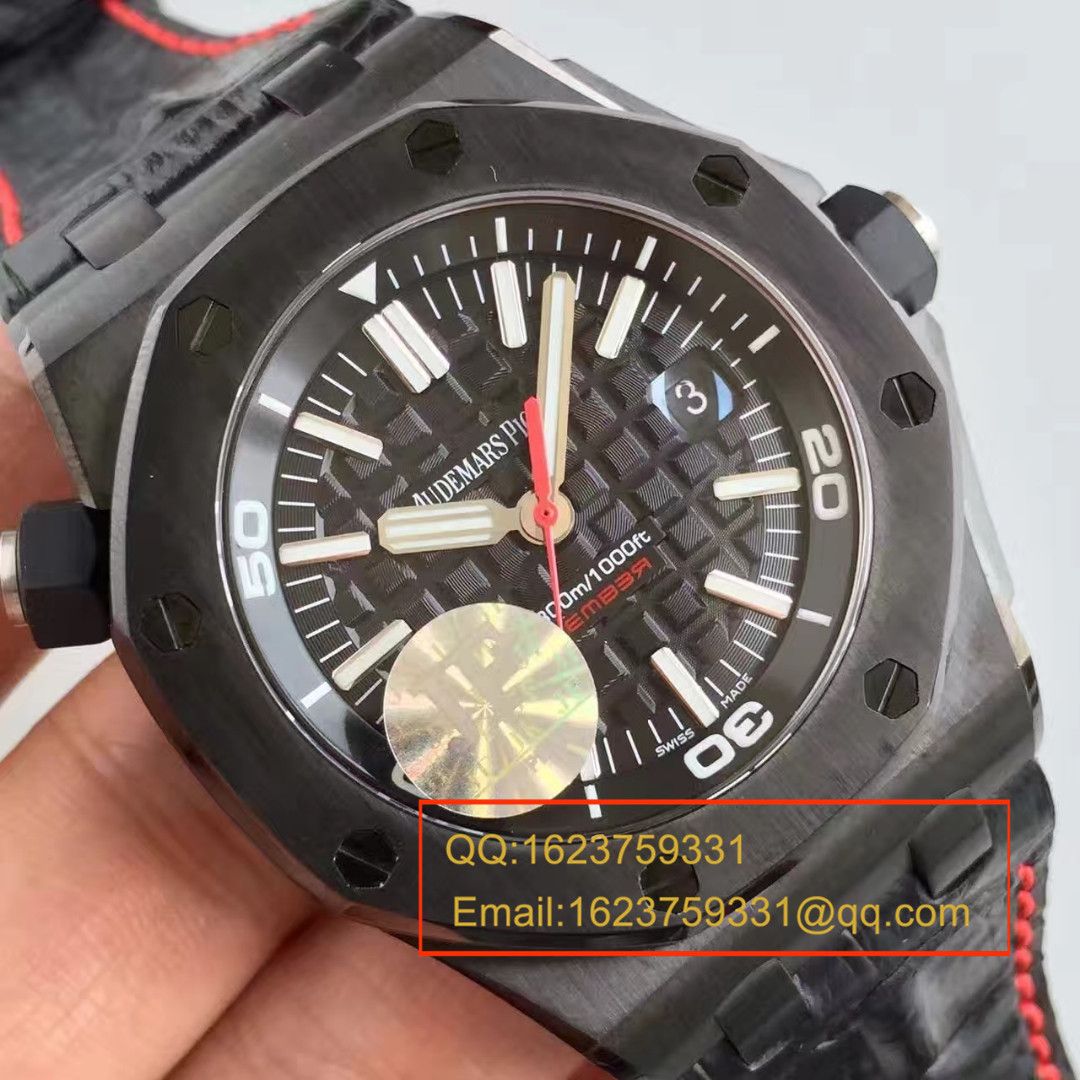 【JF Factory 一比一精仿手表】APAudemars Piguet 皇家橡树15703系列黑壳男表 / AP091