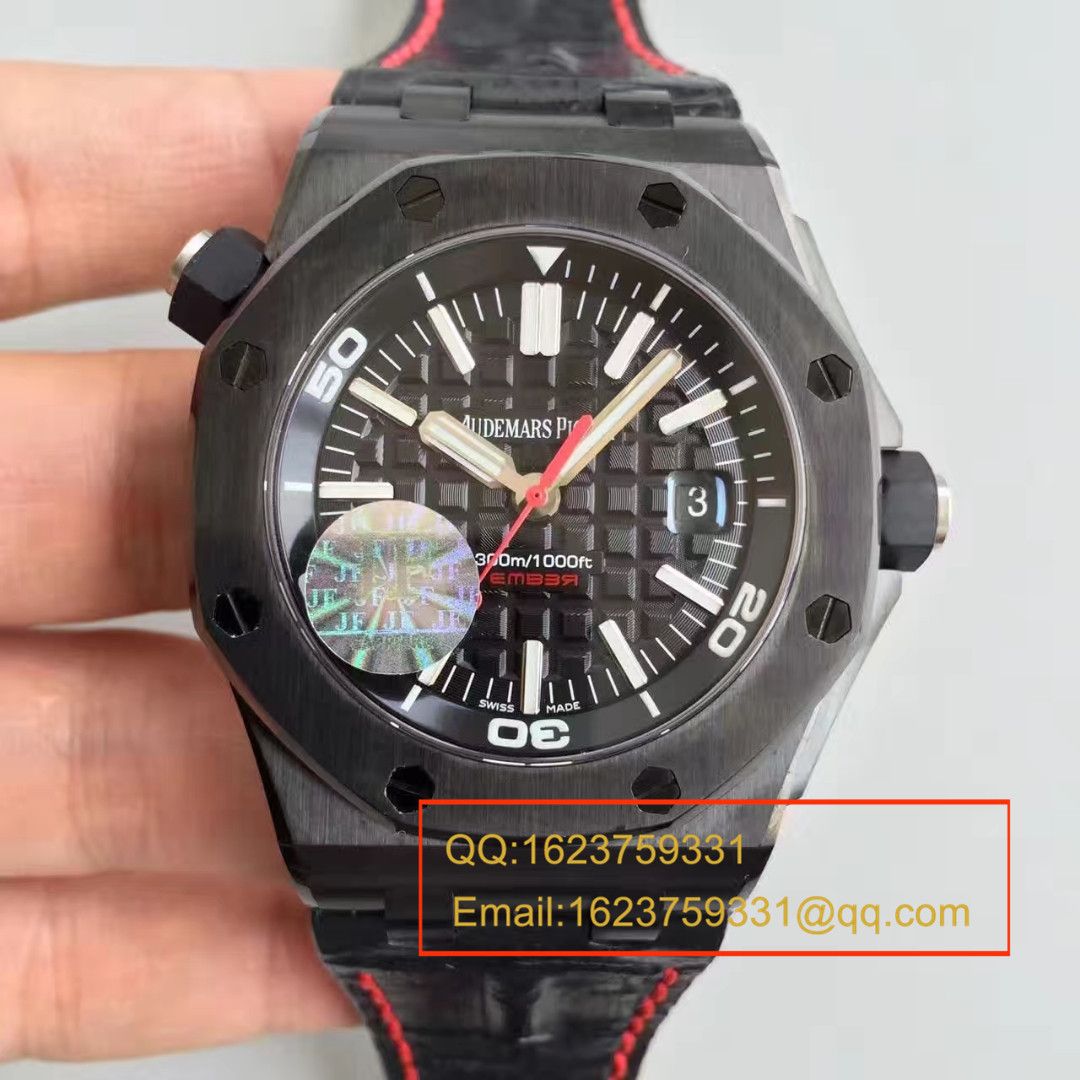 【JF Factory 一比一精仿手表】APAudemars Piguet 皇家橡树15703系列黑壳男表 / AP091