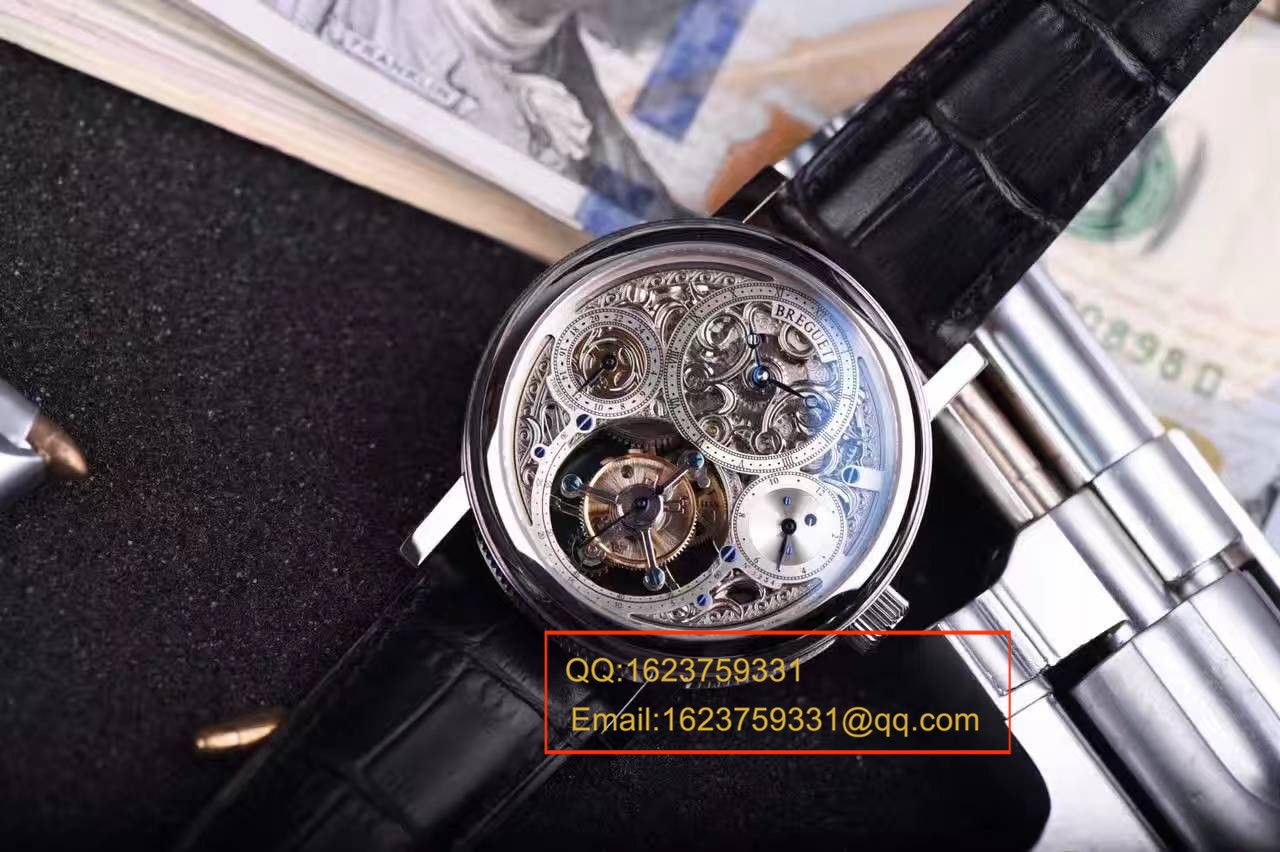 【TF Factory 一比一精高仿手表】 Breguet 经典复杂系列3795PT/1E/9WU全镂空 Tourbillon  wrist watch  / BZ005