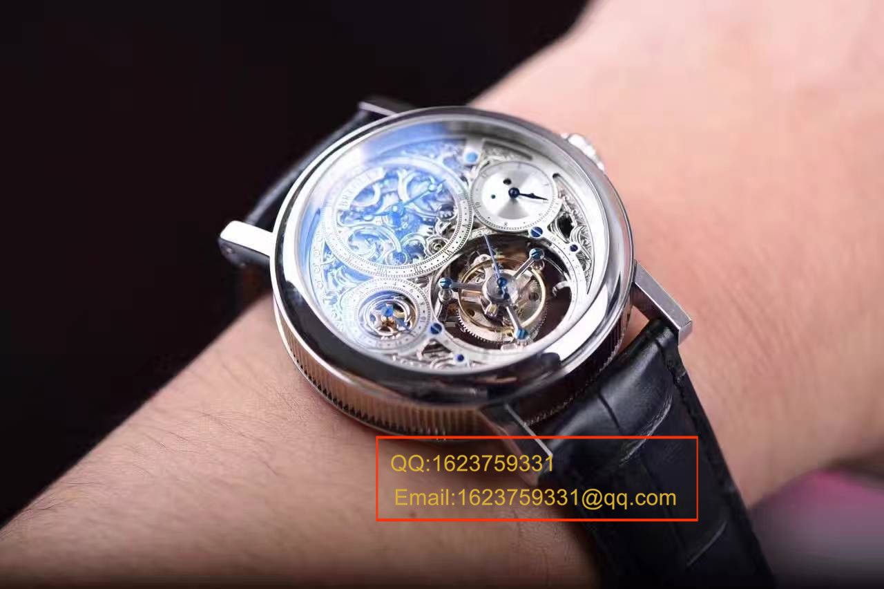 【TF Factory 一比一精高仿手表】 Breguet 经典复杂系列3795PT/1E/9WU全镂空 Tourbillon  wrist watch  / BZ005