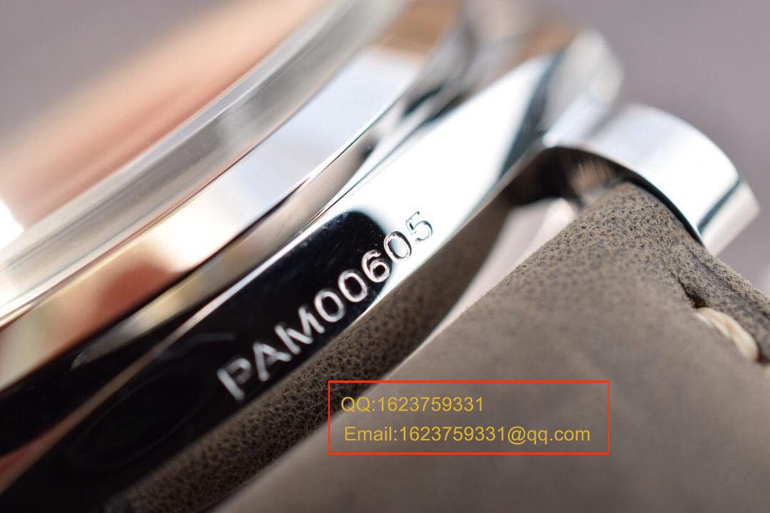 【实拍图鉴赏】SF Factory 超A高精仿手表之Panerai 灰面PAM00605男表 / PAMAH00605