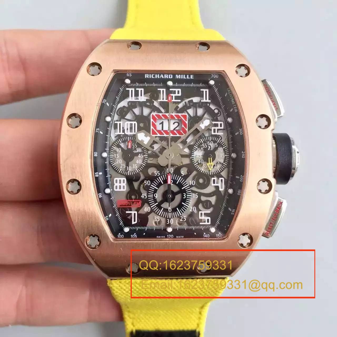 【RM一比一超A精仿手表】RICHARD MILLE 男士系列高RM 011 FLYBACK CHRONOGRAPH wrist watch  / RM 011 FLYBACK