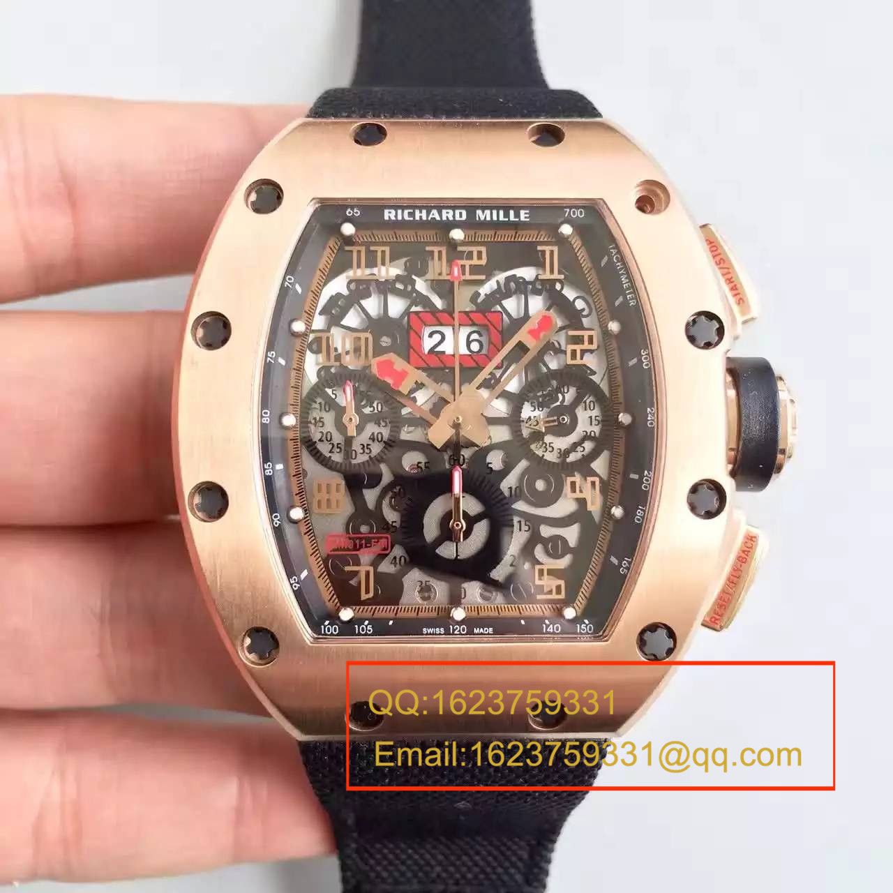 【RM一比一超A精仿手表】RICHARD MILLE 男士系列高RM 011 FLYBACK CHRONOGRAPH wrist watch  / RM 011 FLYBACK