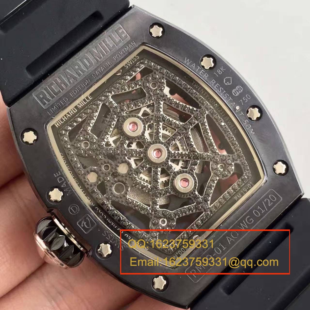 【KV一比一超A精仿手表】RICHARD MILLE  女士系列RM 19-01 TOURBILLON NATALIE PORTMAN wrist watch  / RM 19-01
