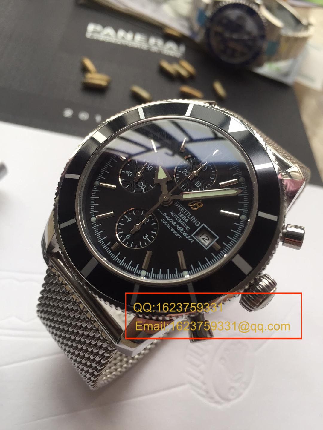 【视频解析】 Breitling 超级海洋文化系列精钢 watchcase -黑色表盘-Ocean Classic表链 wrist watch  / BLAH053