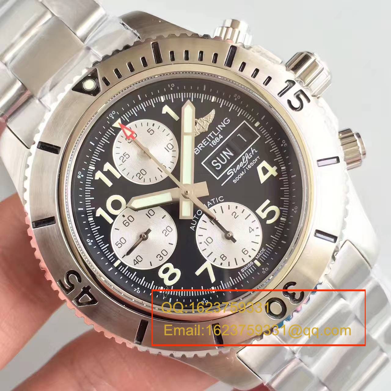 【GF一比一复刻高仿手表】 Breitling 超级海洋系列A13341C3/BD19/162A钢鱼计时 wrist watch  / BL072