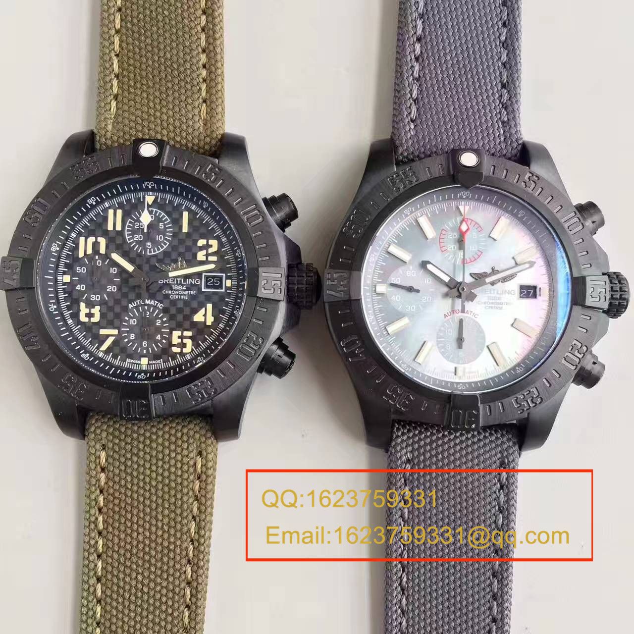 【GF1:1超A精仿手表】 Breitling 美军专用 copy customized 版复仇者Breitling USA military avenger II carbon fiber / BL012