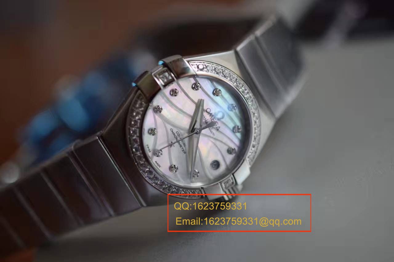 【V6 Factory 一比一超A精仿手表】OMEGA Constellation 轻羽系列123.15.27.20.55.001 女士机械手表 / M164
