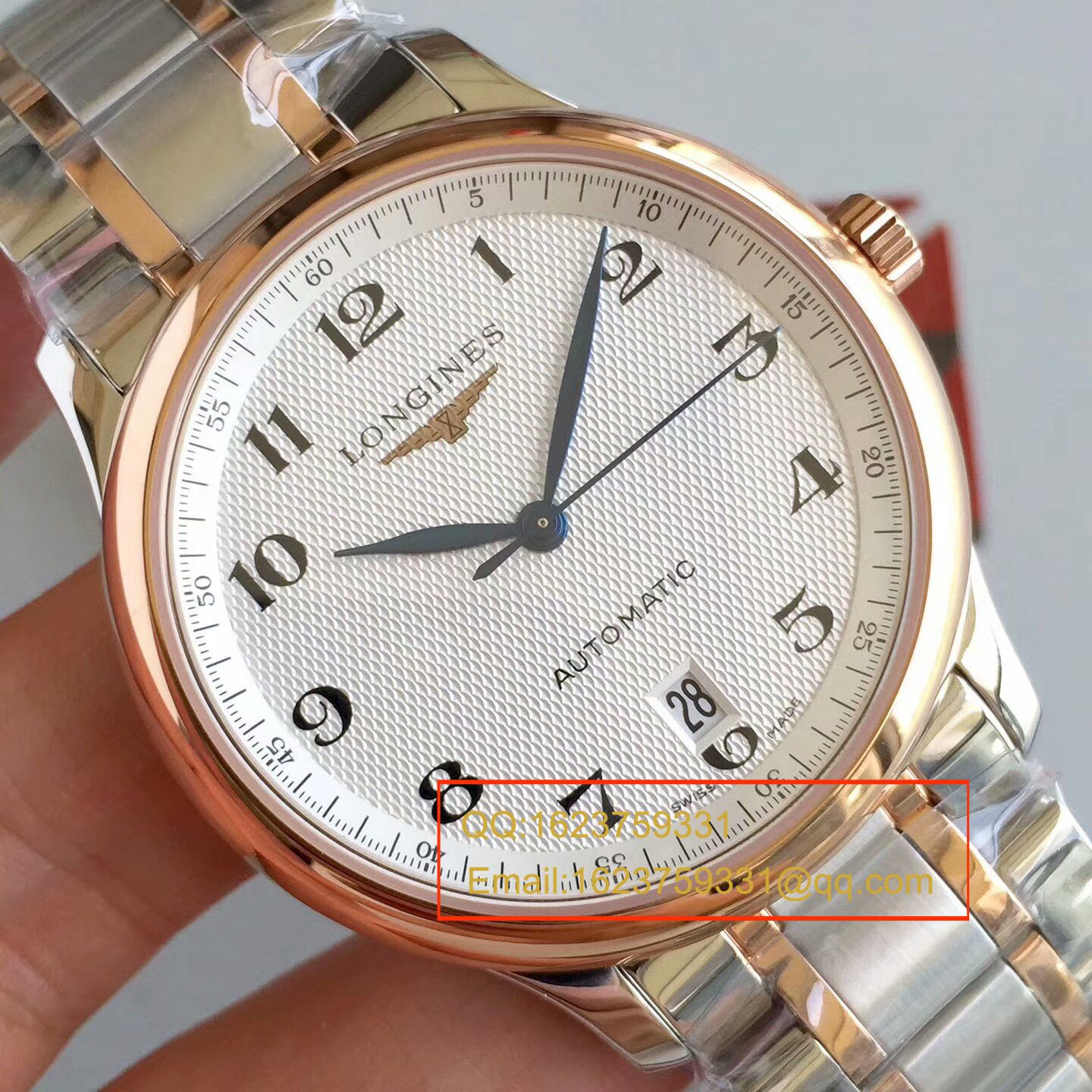 【KZ一比一 top 复刻高仿手表】 Longines 名匠系列L2.628.8.78.3间玫瑰金钢带版本 wrist watch  / L097