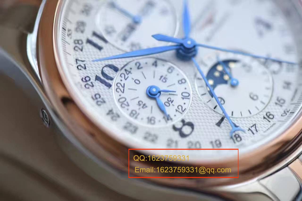 【 Video analysis YL Factory 1:1超A高仿手表】 Longines LONGINES名匠系列L2.673.8.78.3月相 wrist watch 《间金 watchband  》 / LQ022