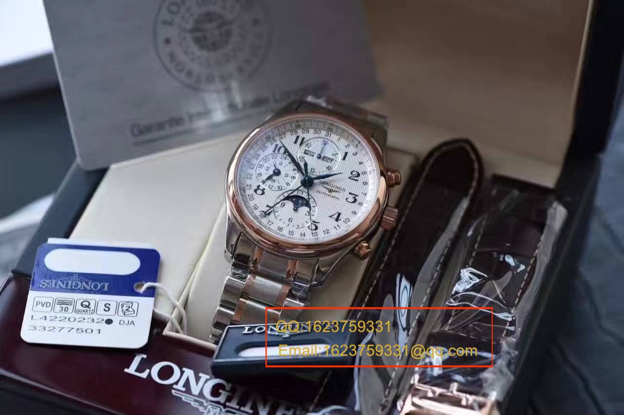 【 Video analysis YL Factory 1:1超A高仿手表】 Longines LONGINES名匠系列L2.673.8.78.3月相 wrist watch 《间金 watchband  》 / LQ022