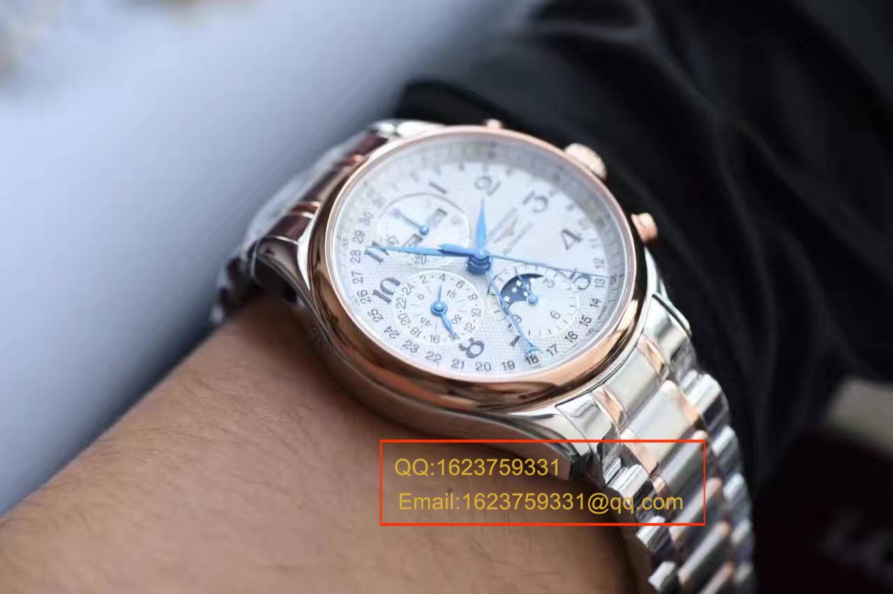 【 Video analysis YL Factory 1:1超A高仿手表】 Longines LONGINES名匠系列L2.673.8.78.3月相 wrist watch 《间金 watchband  》 / LQ022