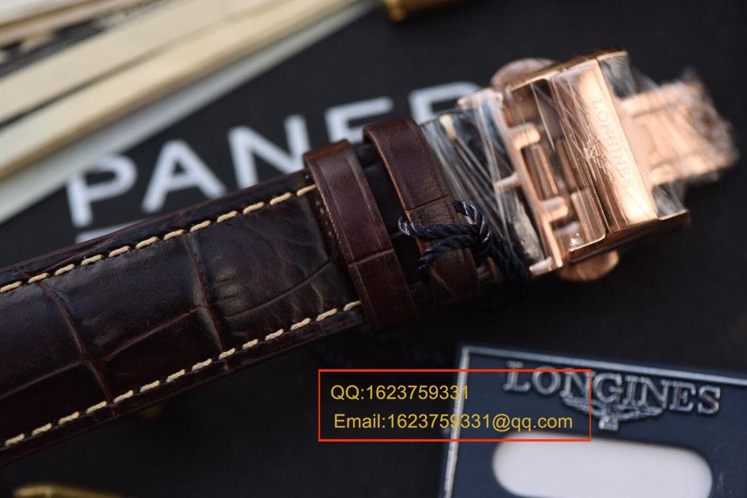 【视频解析】 Longines 名匠复刻高仿旗舰版本八针月相土豪金版本 wrist watch 《表圈镶钻》 / L066