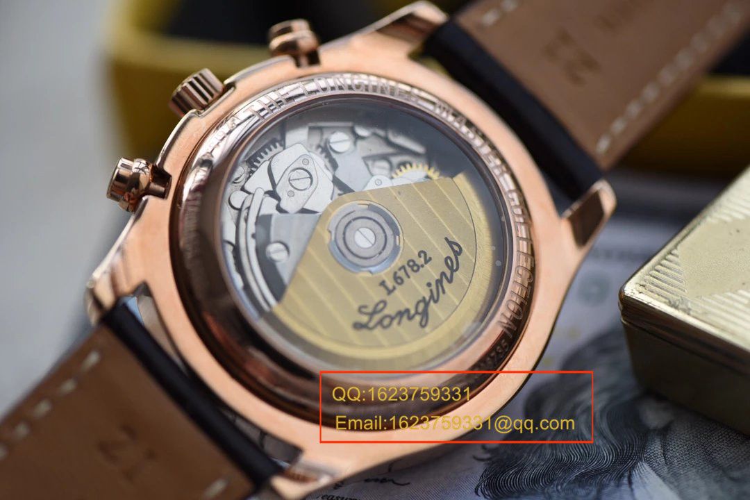 【视频解析】 Longines 名匠复刻高仿旗舰版本八针月相土豪金版本 wrist watch 《表圈镶钻》 / L066